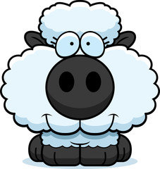 Cartoon Lamb Smiling
