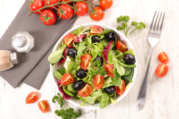 salad with tomato and olive