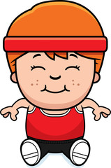 Cartoon Fitness Sitting