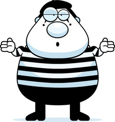 Cartoon Mime Shrug