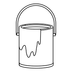 paint pot isolated icon