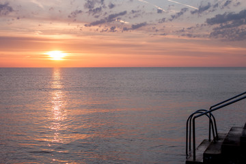Obraz premium colorful sunset over Adriatic sea