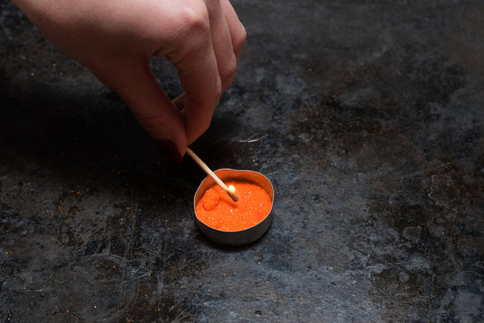 Chemical experiment with dichromate