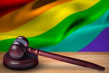 Composite image of hammer and gavel