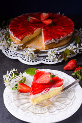 Strawberry-cream-cake