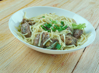 boiled lamb with noodles