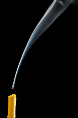 White smoke when the candle goes out