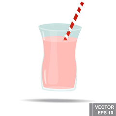 Milk shake. Sweet. Dessert. The icon. For your design.