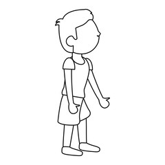 character boy son outline vector illustration eps 10