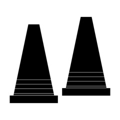 cone construction isolated icon