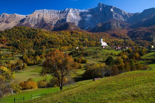 Dreznica, Slovenia. Autumn in Slovenian Alps.