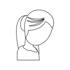 character mother female image outline vector illustration eps 10