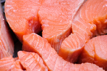 red salmon steak red fish