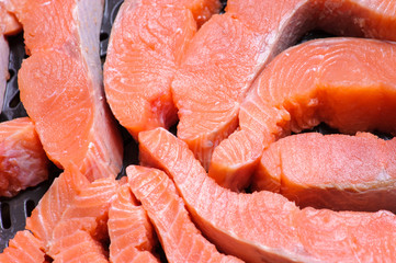 red salmon steak red fish