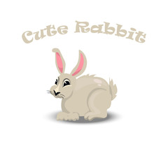 Fototapeta premium Cute cartoon rabbit