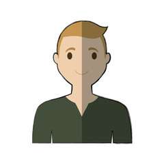 happy man cartoon icon over white background. colorful design. vector illustration