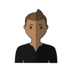 happy man cartoon icon over white background. colorful design. vector illustration