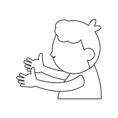 baby child son image outline vector illustration eps 10