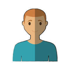 happy man cartoon icon over white background. colorful design. vector illustration