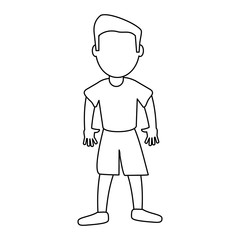 character boy son image outline vector illustration eps 10