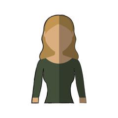 woman cartoon icon over white background. colorful design. vector illustration