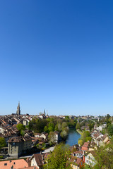 Fototapeta premium Skyline Bern die Stadt in der Schweiz im Sommer