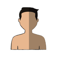 man cartoon icon over white background. colorful design. vector illustration