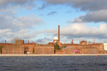 Prison "Crosses".River Neva in Saint Petersburg, Russia.