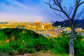 Mountain view of Taipei city