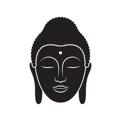 Portrait of Buddha On White Background