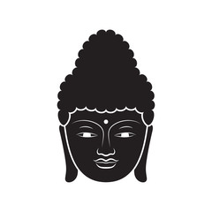 Buddha Face On White Background