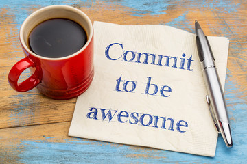 Commit to be awesome - napkin concept