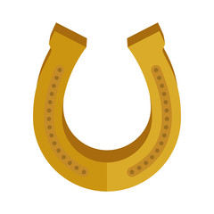 horseshoe luck isolated icon