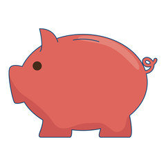 piggy savings isolated icon