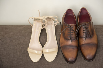 wedding shoe and wedding decoration