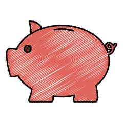 piggy savings isolated icon