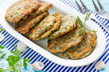 Sea kale japanese pancakes