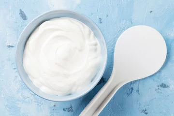 Crédence de cuisine en verre imprimé Produits laitiers Sour cream. Dairy products