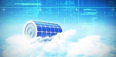 Digital composite of 3d solar panel