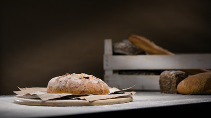  Loaf of bread on the table