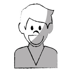 young man avatar character vector illustration design