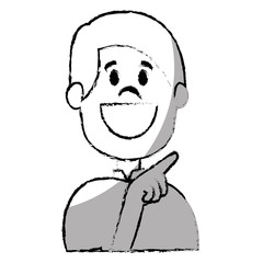 young man avatar character vector illustration design