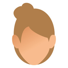young woman avatar character vector illustration design