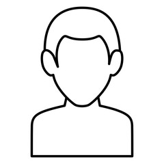 young man avatar character vector illustration design