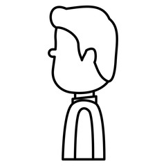 young man avatar character vector illustration design