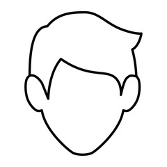 young man avatar character vector illustration design