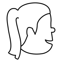 young woman avatar character vector illustration design