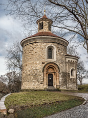 Fototapeta na wymiar Rotunda of St. Martin in Vysehrad, Prague