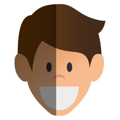 young man avatar character vector illustration design