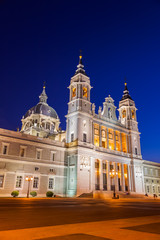 Fototapeta premium Almudena Cathedral at Madrid Spain